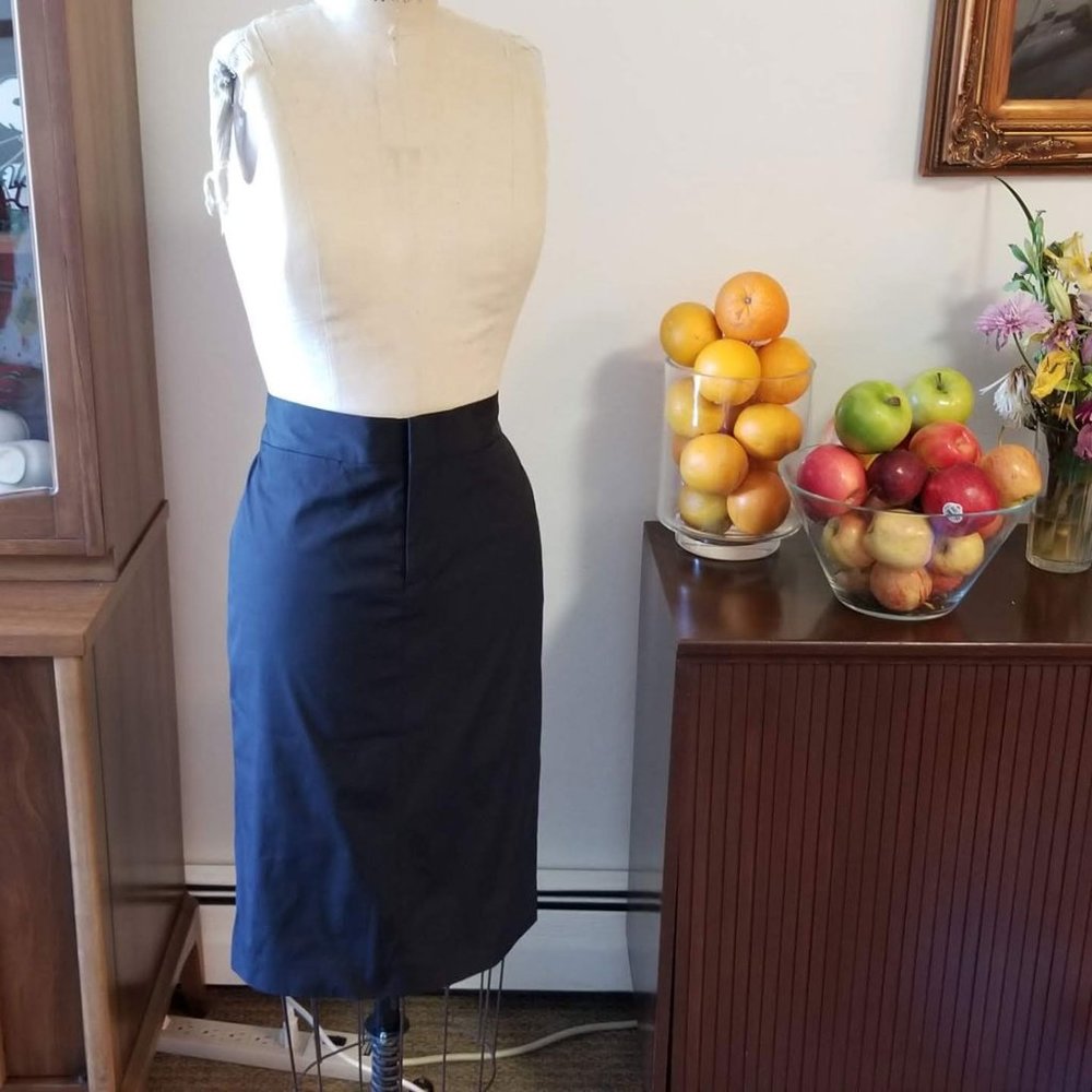 GUCCI Black Silk/Nylon/Spandex Pencil Skirt